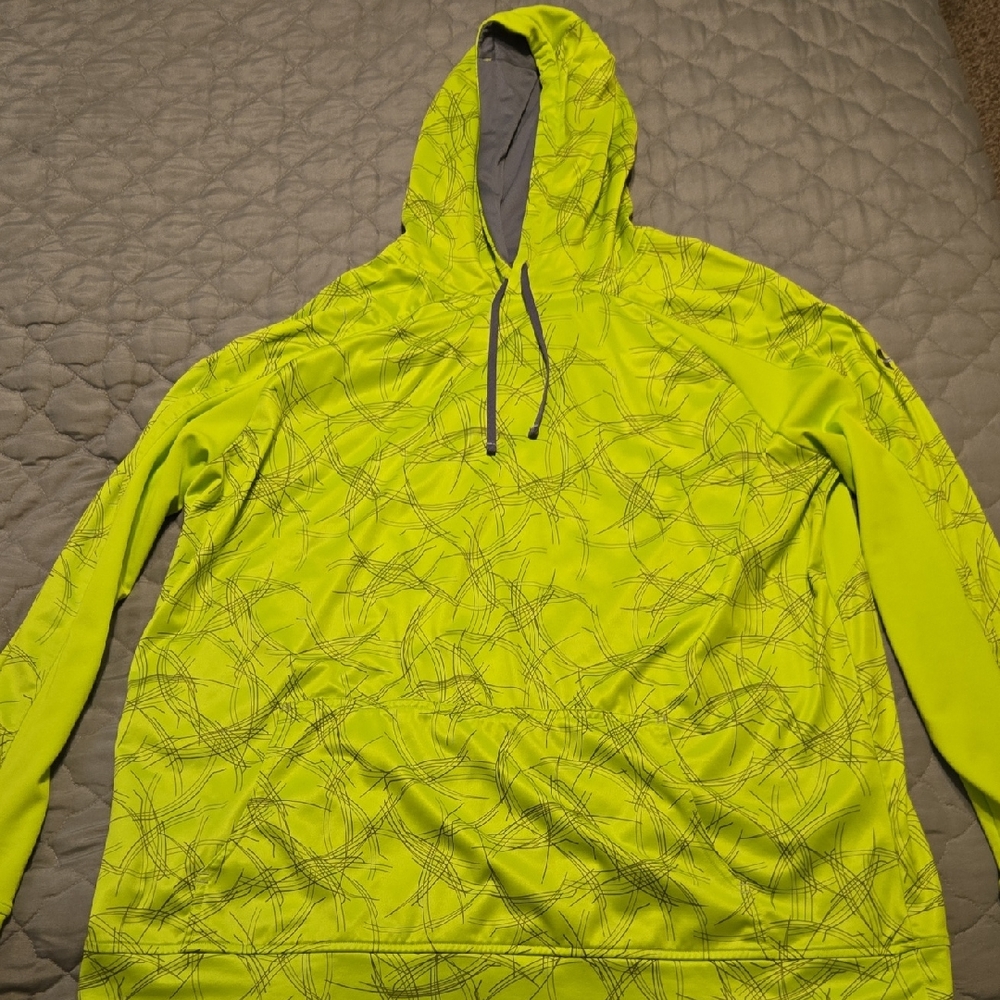 Under Armour Neon Green and Gray Hoodie
